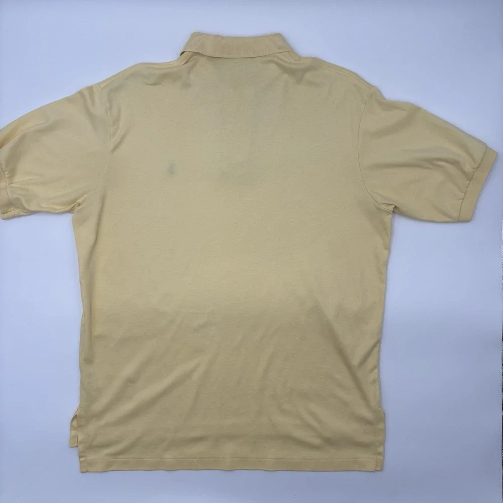 Vintage Polo Ralph Lauren Shirt XL Made in USA Yellow Blue Pony 90s Cotton